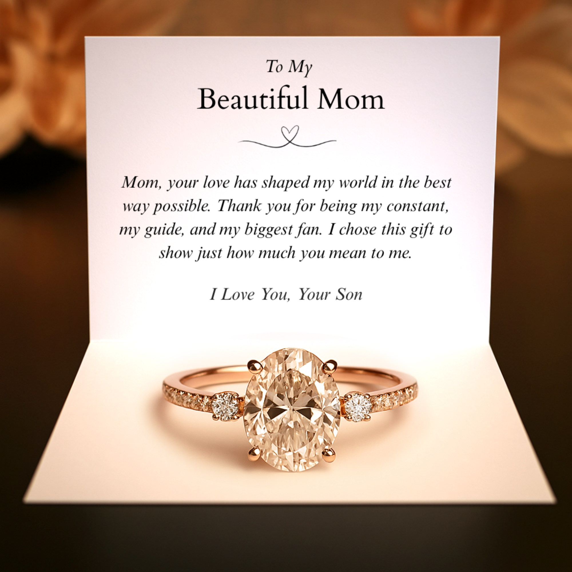 La Luna Or Rose | Mère Magnifique | Cadeau Fête des Mères du Fils