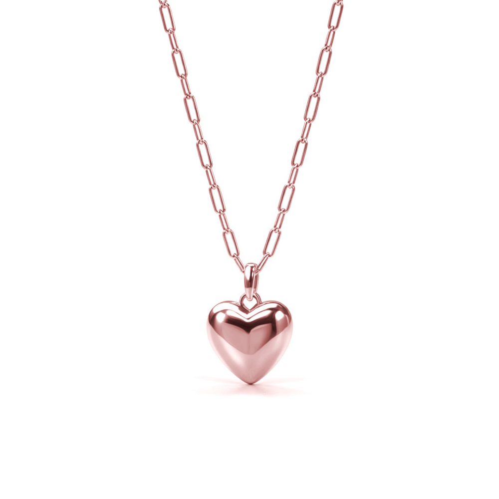 The Leva Silver Chunky Heart Necklace