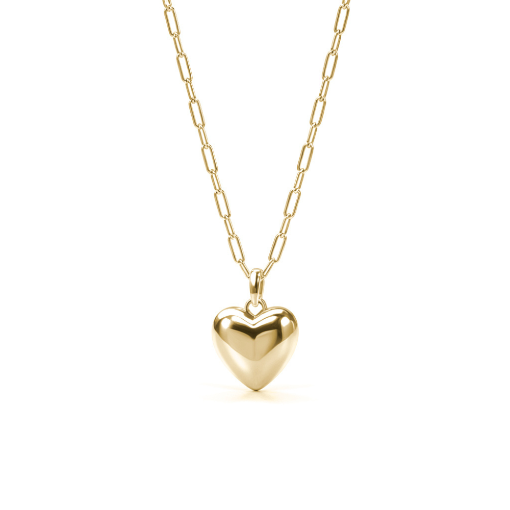 The Leva Silver Chunky Heart Necklace