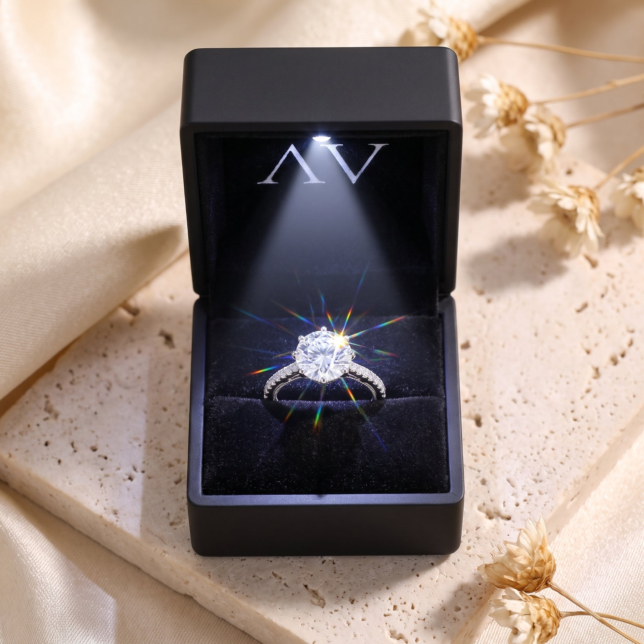 YLQ4587-rings - Premium LED Gift Box Presentation