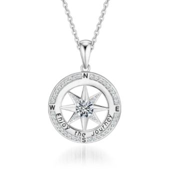 'Enjoy the journey' Compass Necklace
Collier Boussole 'Profitez du voyage'
