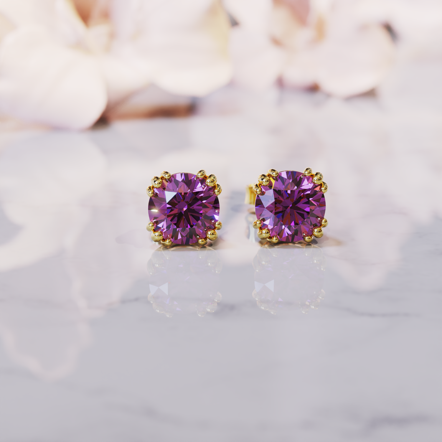 To My Beautiful Mom, From Daughter | Alexandrite Earrings - S925