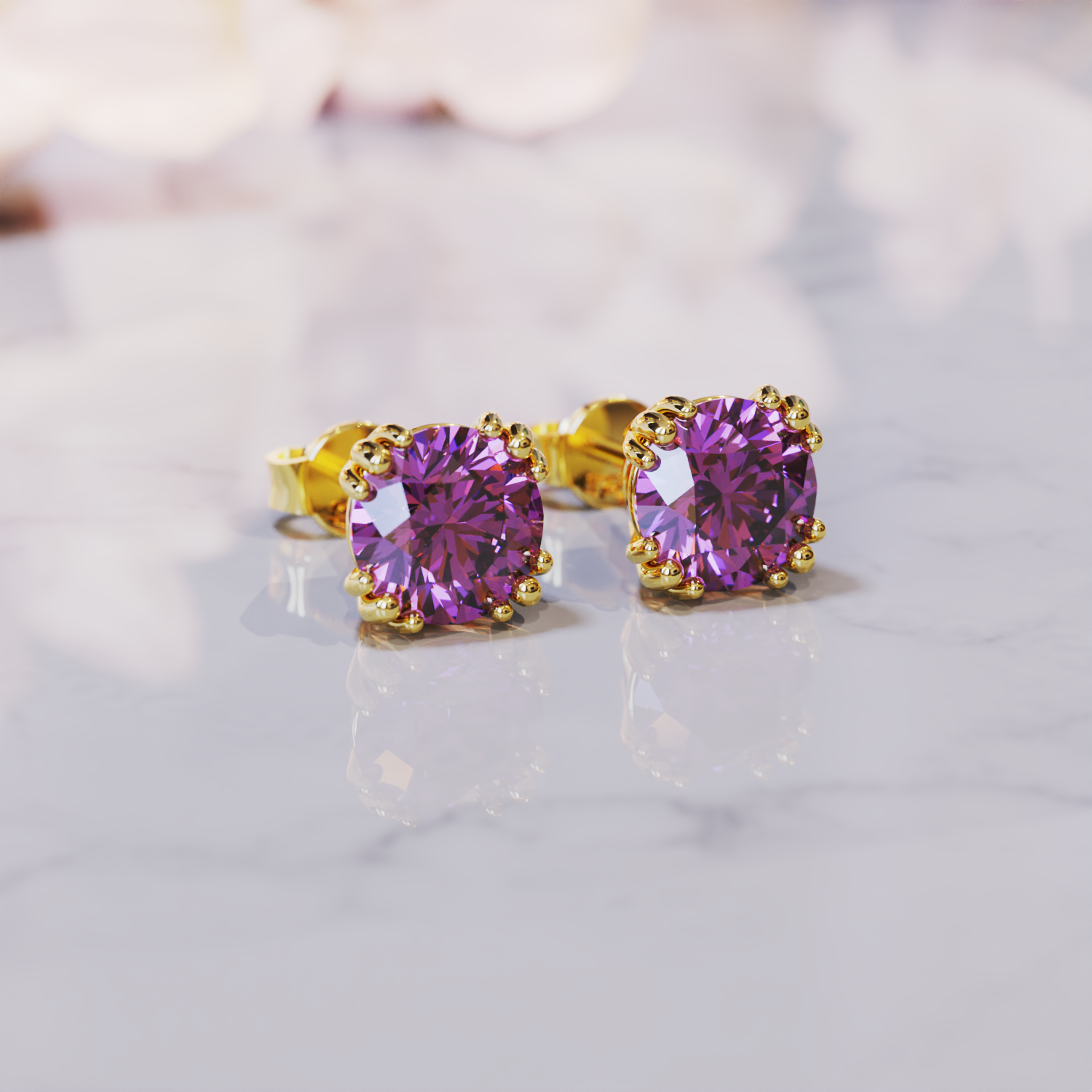 To My Beautiful Mom, From Daughter | Alexandrite Earrings - S925