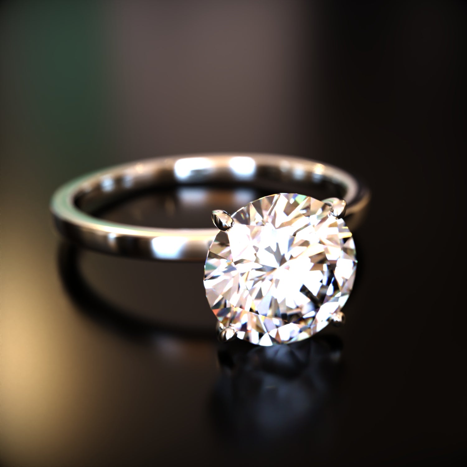 The Chelsea - Bague Moissanite Ronde Personnalisée