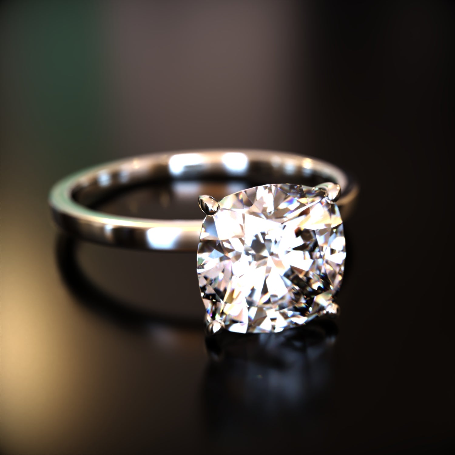 La Claire - Bague Moissanite Taille Coussin Personnalisée