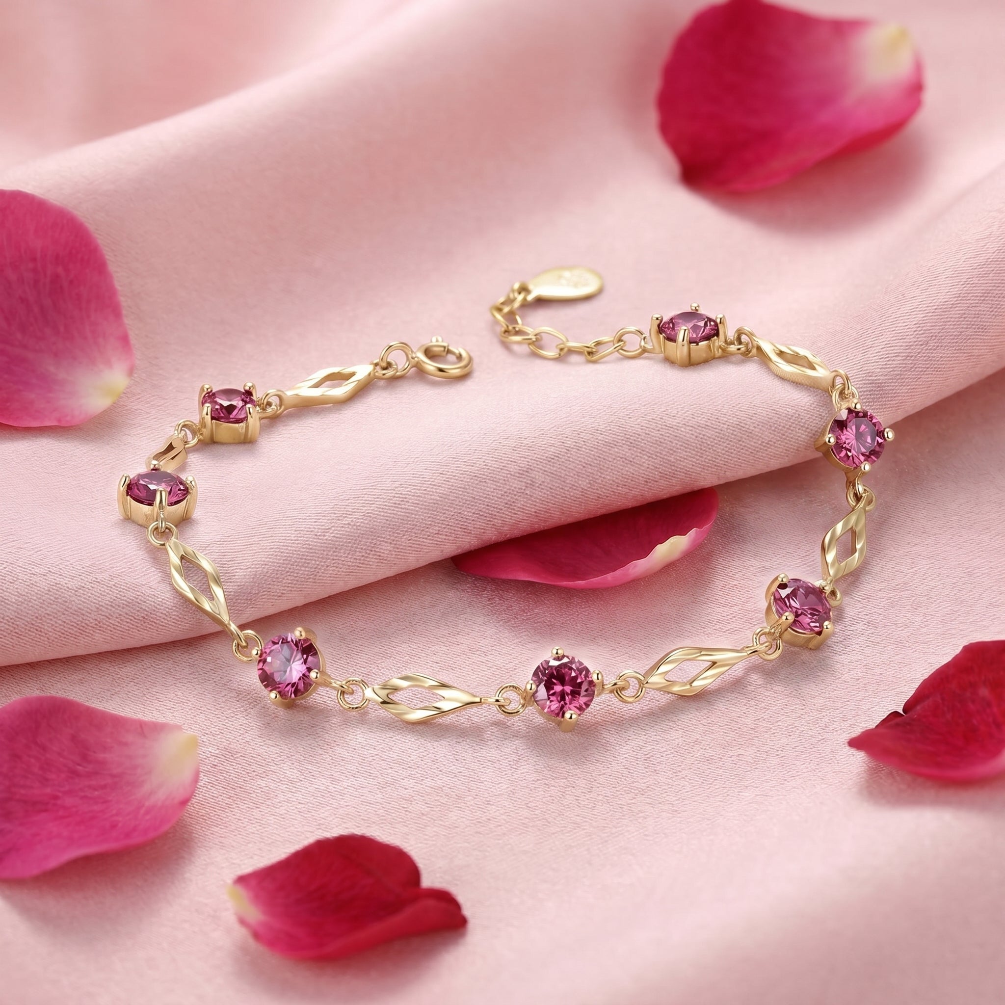 the-alizara-station-bracelet-s925-sterling-silver in gold finish