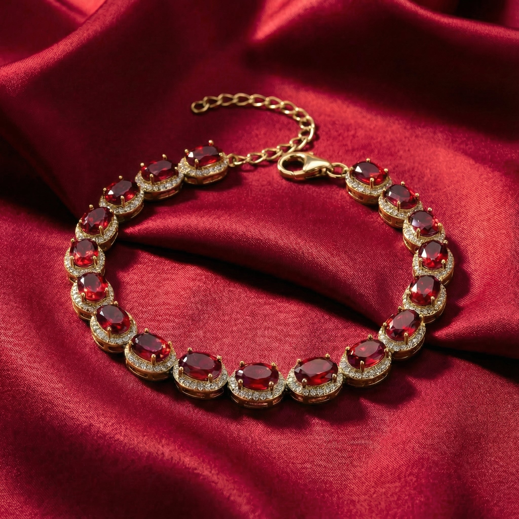 the-bellara-oval-bracelet-s925-sterling-silver in gold finish