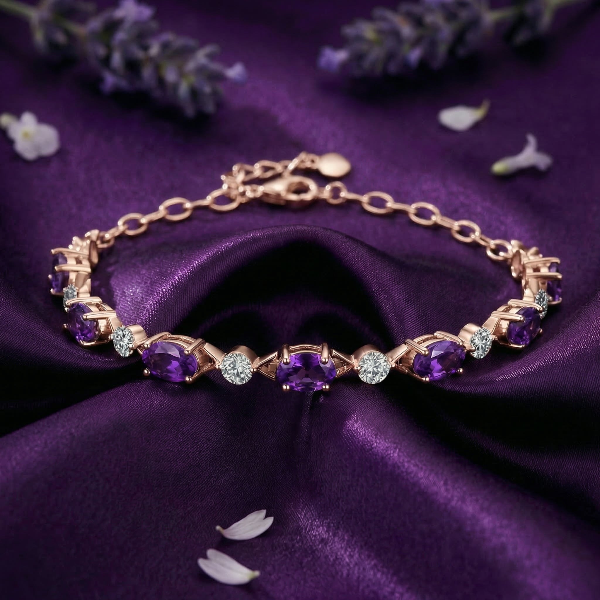 the-verona-oval-bracelet-s925-sterling-silver in rose gold finish