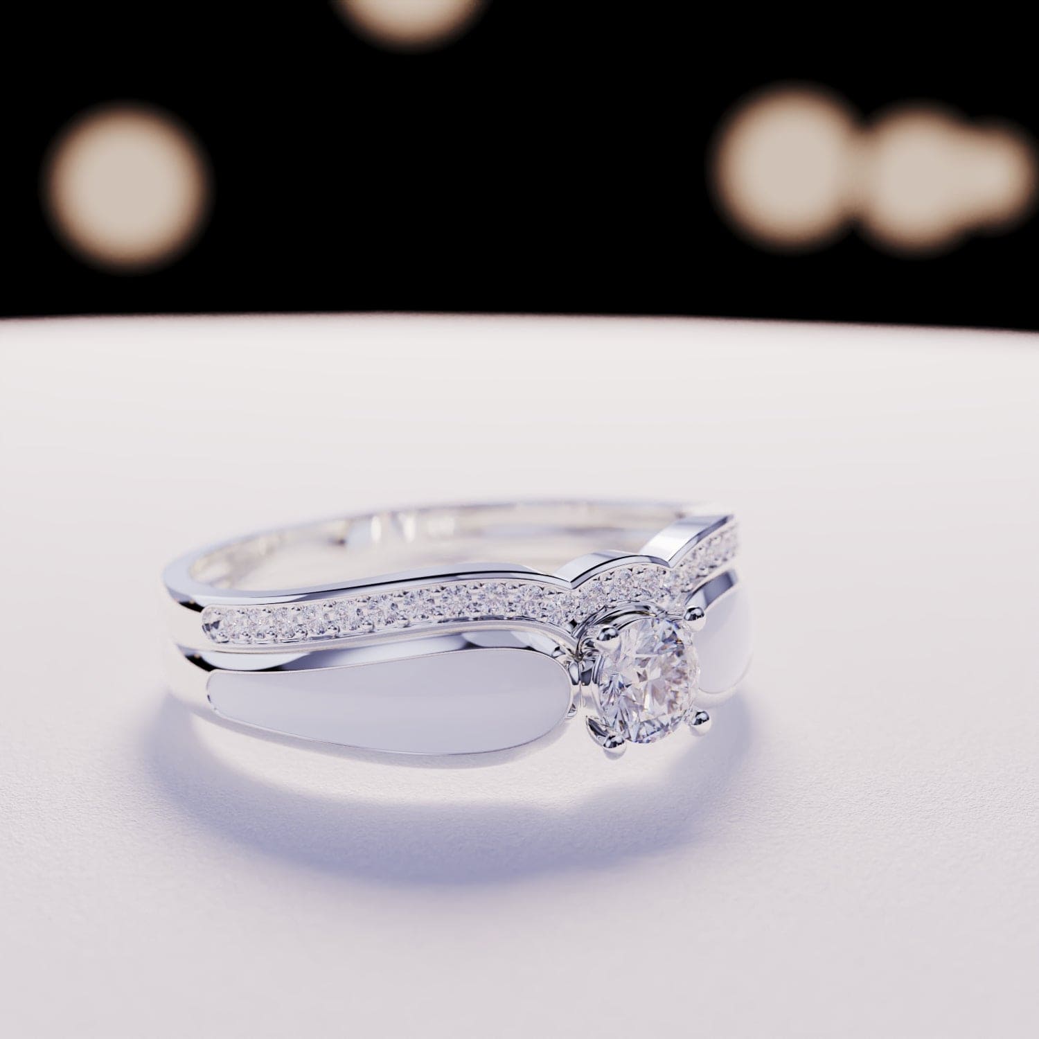 Snow Lagoon: 2 Piece Set Ring - S925 Sterling Silver