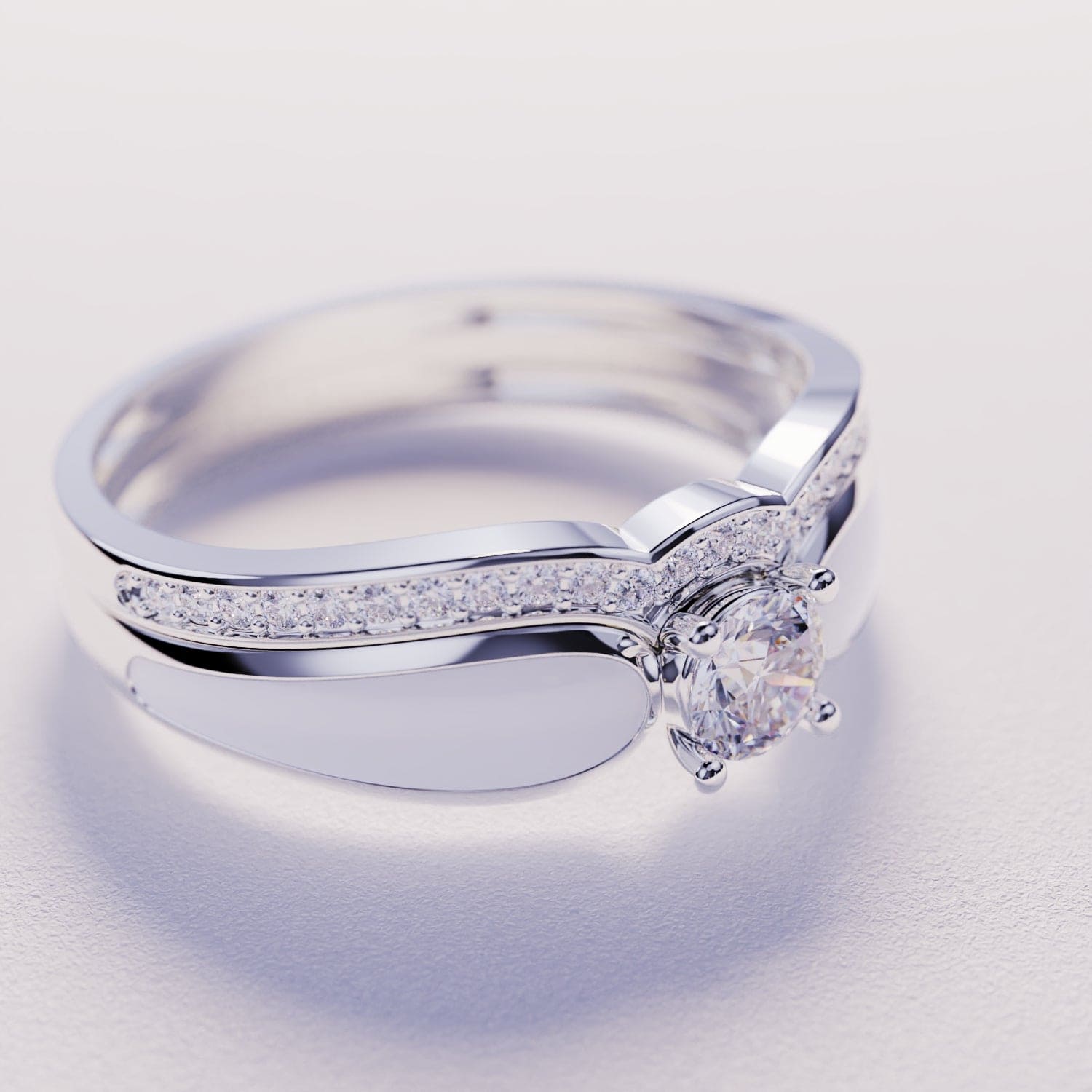 Snow Lagoon: 2 Piece Set Ring - S925 Sterling Silver