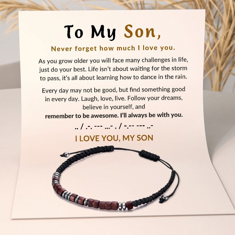 À Mon Fils | Je t'aime | Bracelet Code Morse