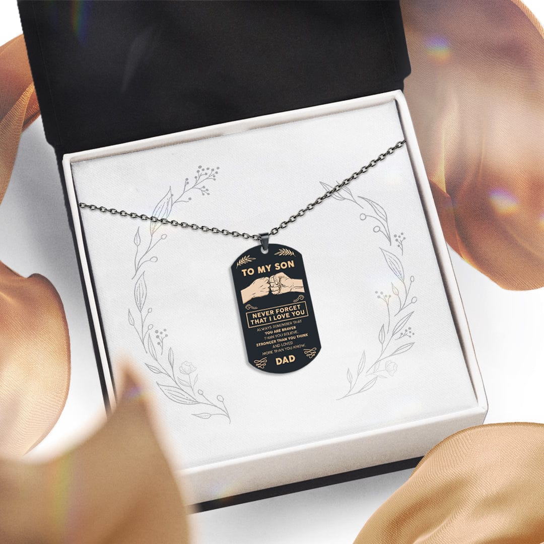 À Mon Fils | Tu Es Ma Force | Collier Plaque Militaire