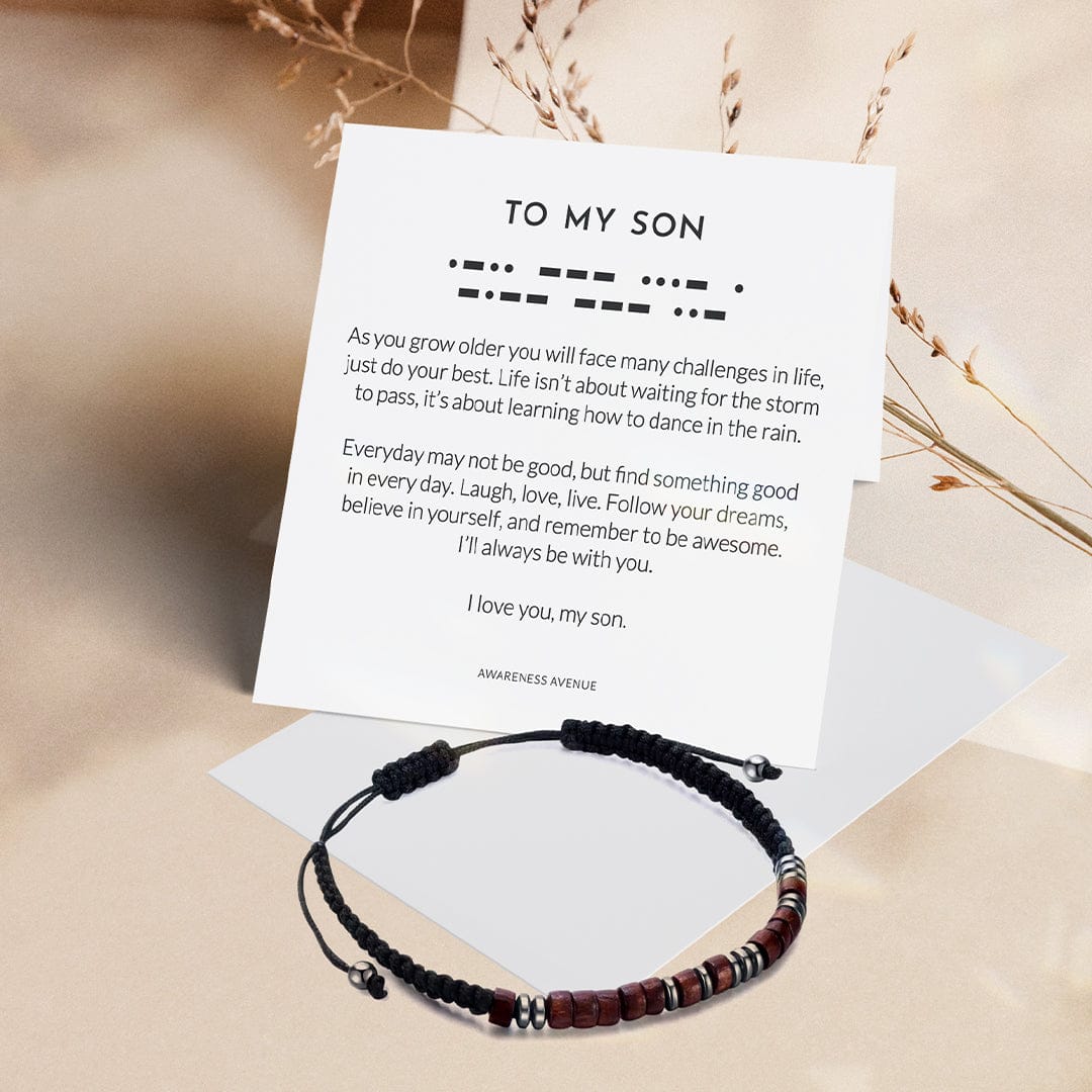 À Mon Fils | Je t'aime | Bracelet Code Morse