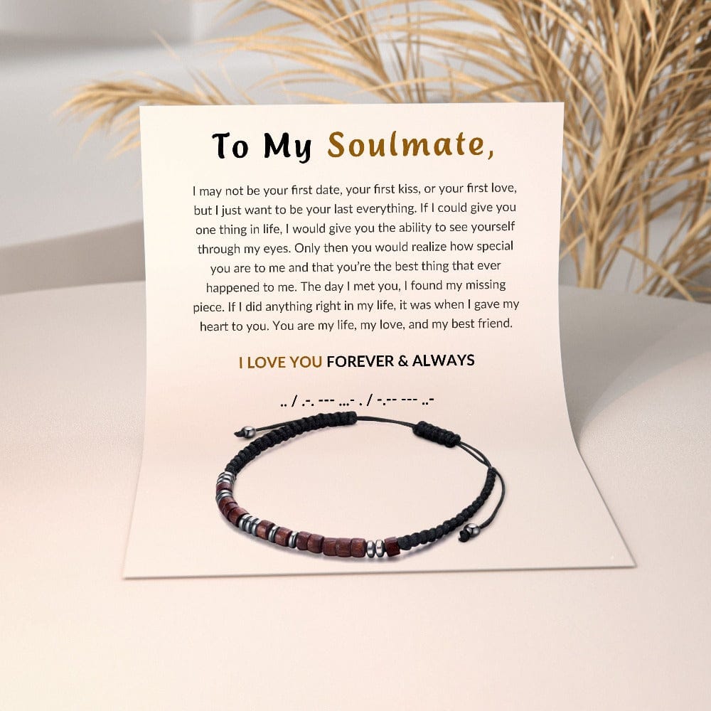 À mon âme sœur | Je t'aime | Bracelet Code Morse