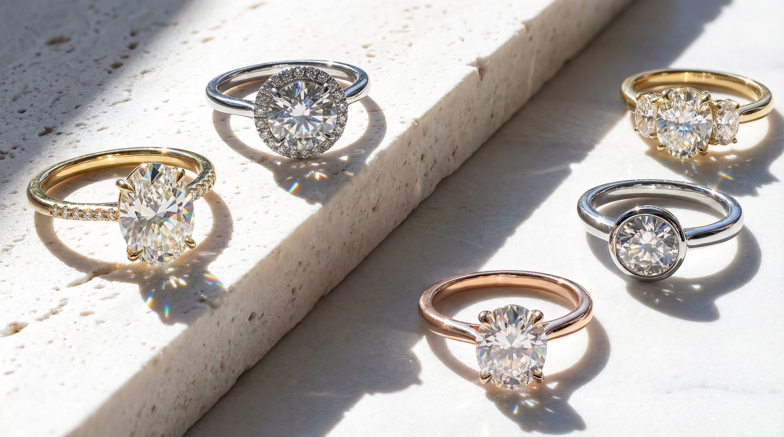 diamond vs moissanite in sunlight - hero image