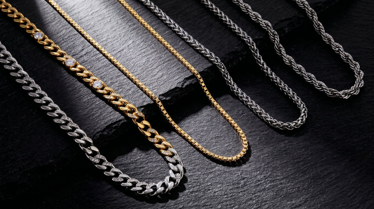 mens 14k gold chain 22-inch editorial image