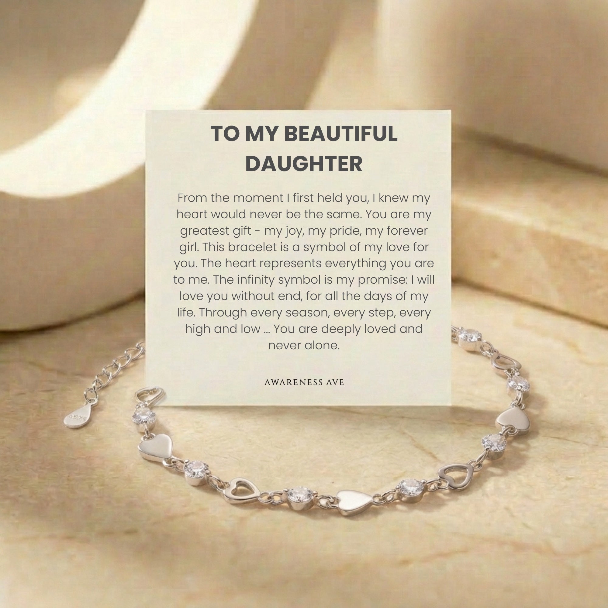 Pulsera de plata 'Hija querida'
