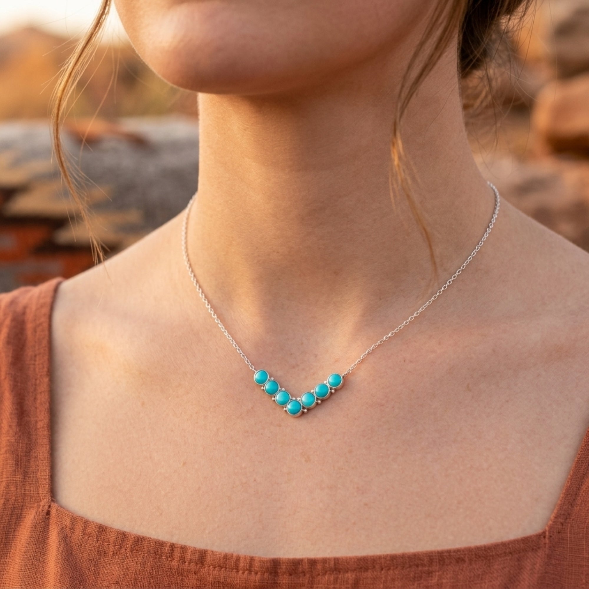 The Mojave Sky Turquoise Necklace