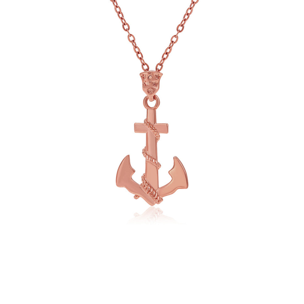 Men's Anchor Necklace - Stainless Steel