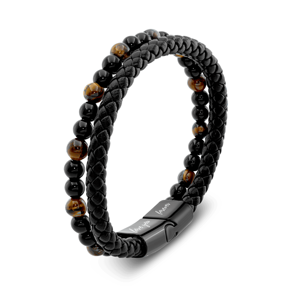 To My Son | Love You Forever | Leather Beaded Bracelet