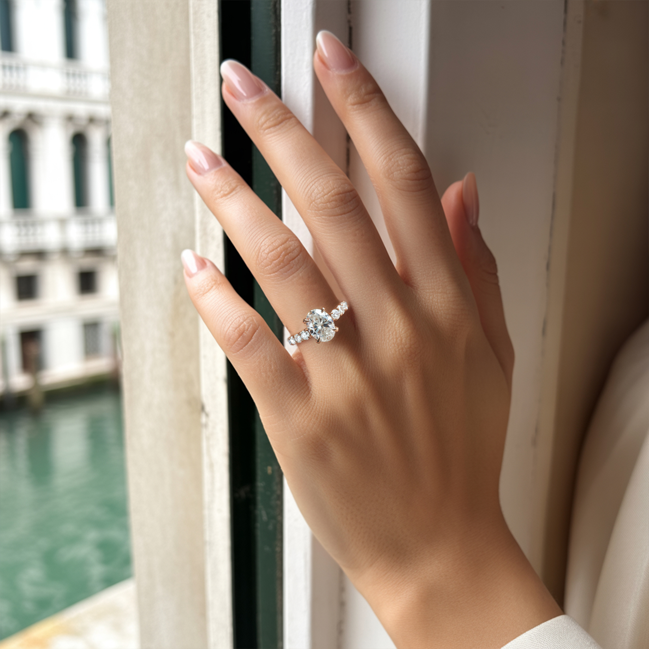 The Celestine 3CT Moissanite Ring