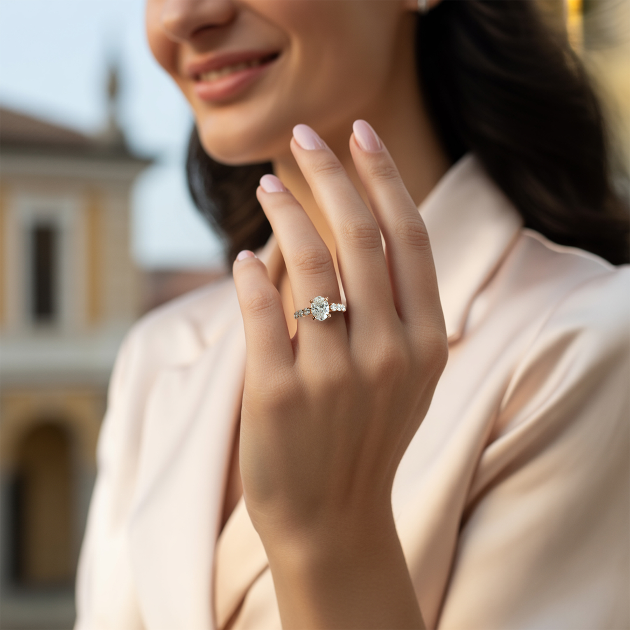 The Celestine 1CT Moissanite Ring