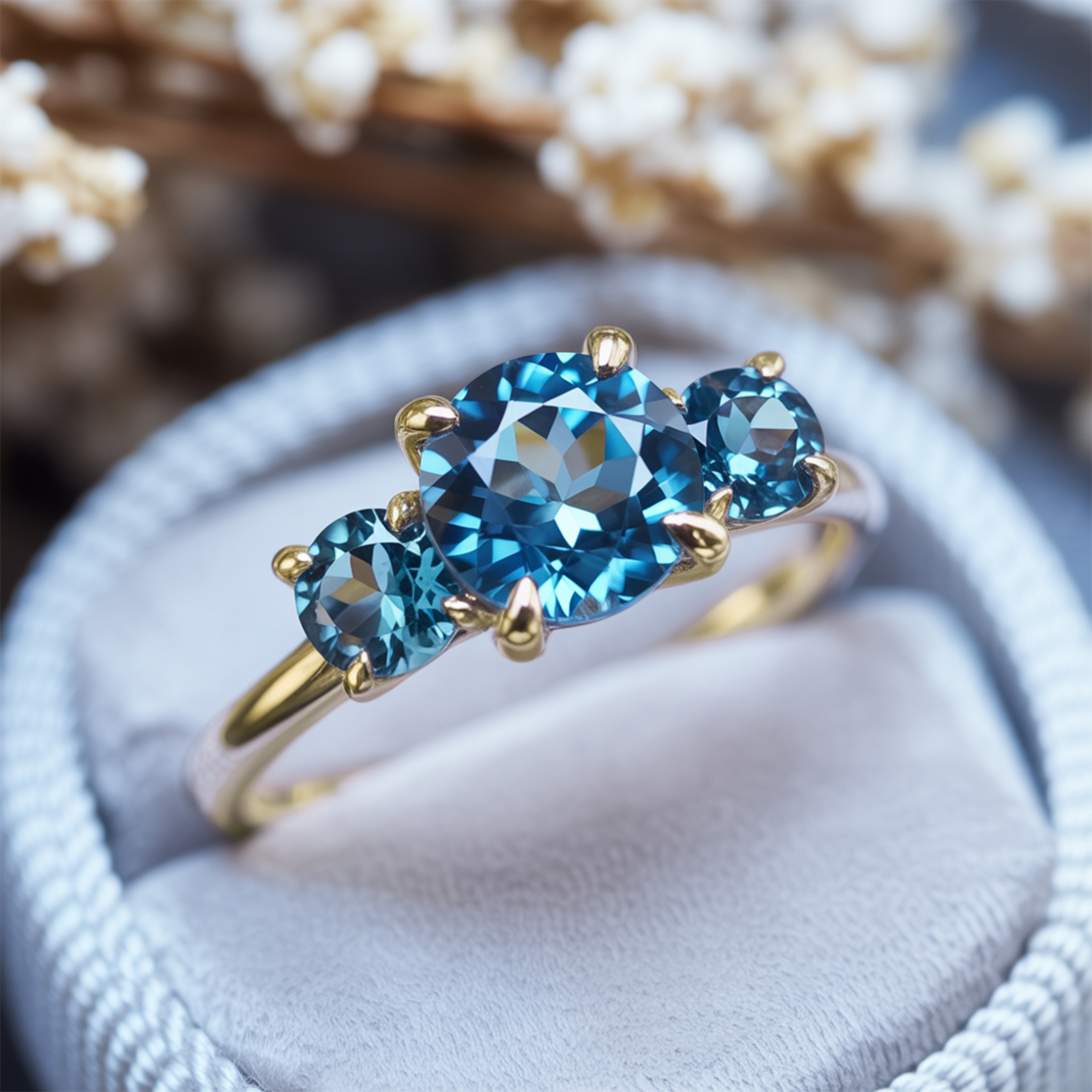 The Bethany - Three Stone Moissanite Ring