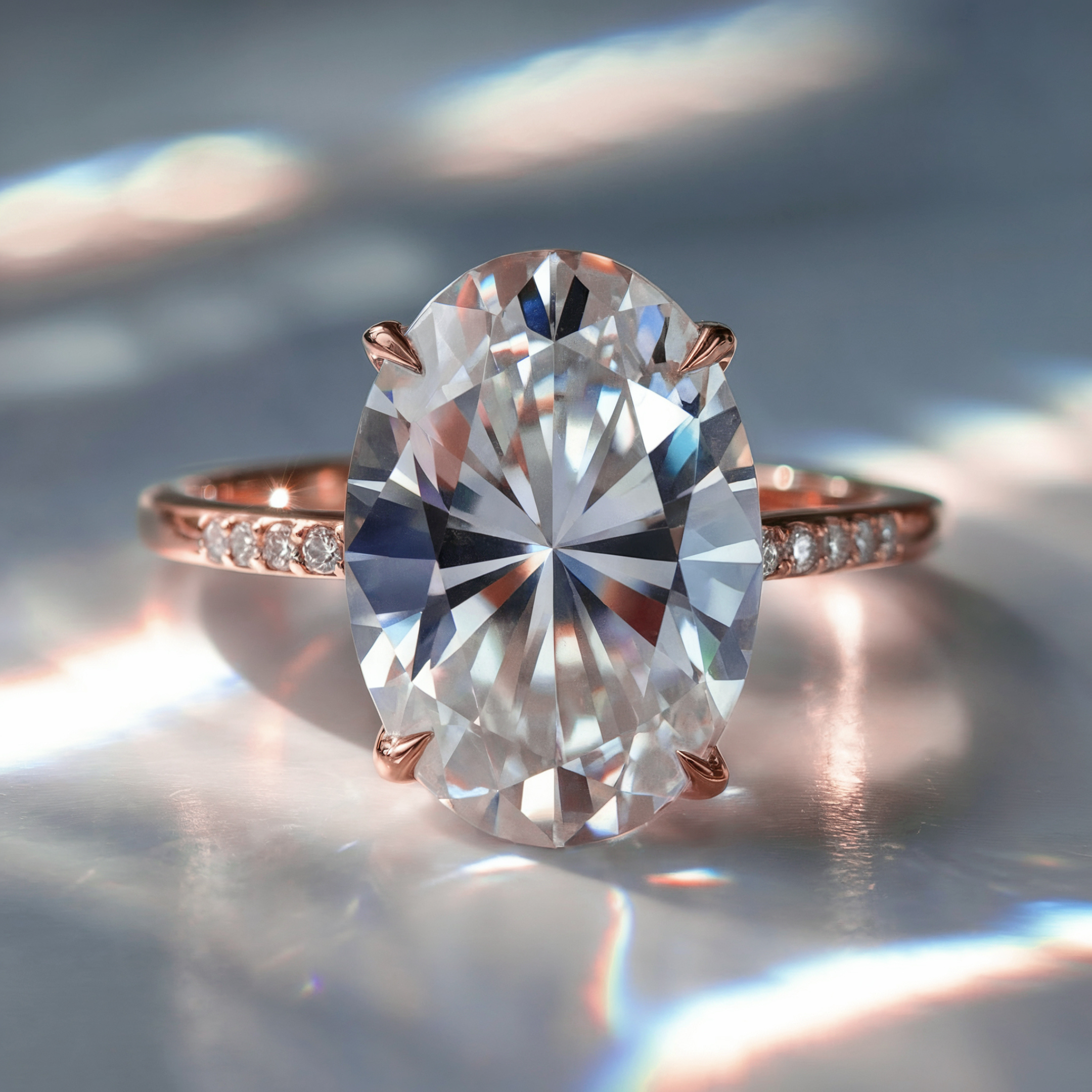 The Opaline 5CT Moissanite Ring