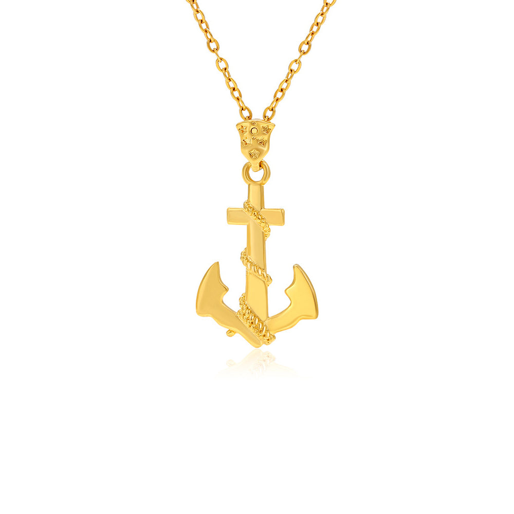 Men's Anchor Necklace - Stainless Steel