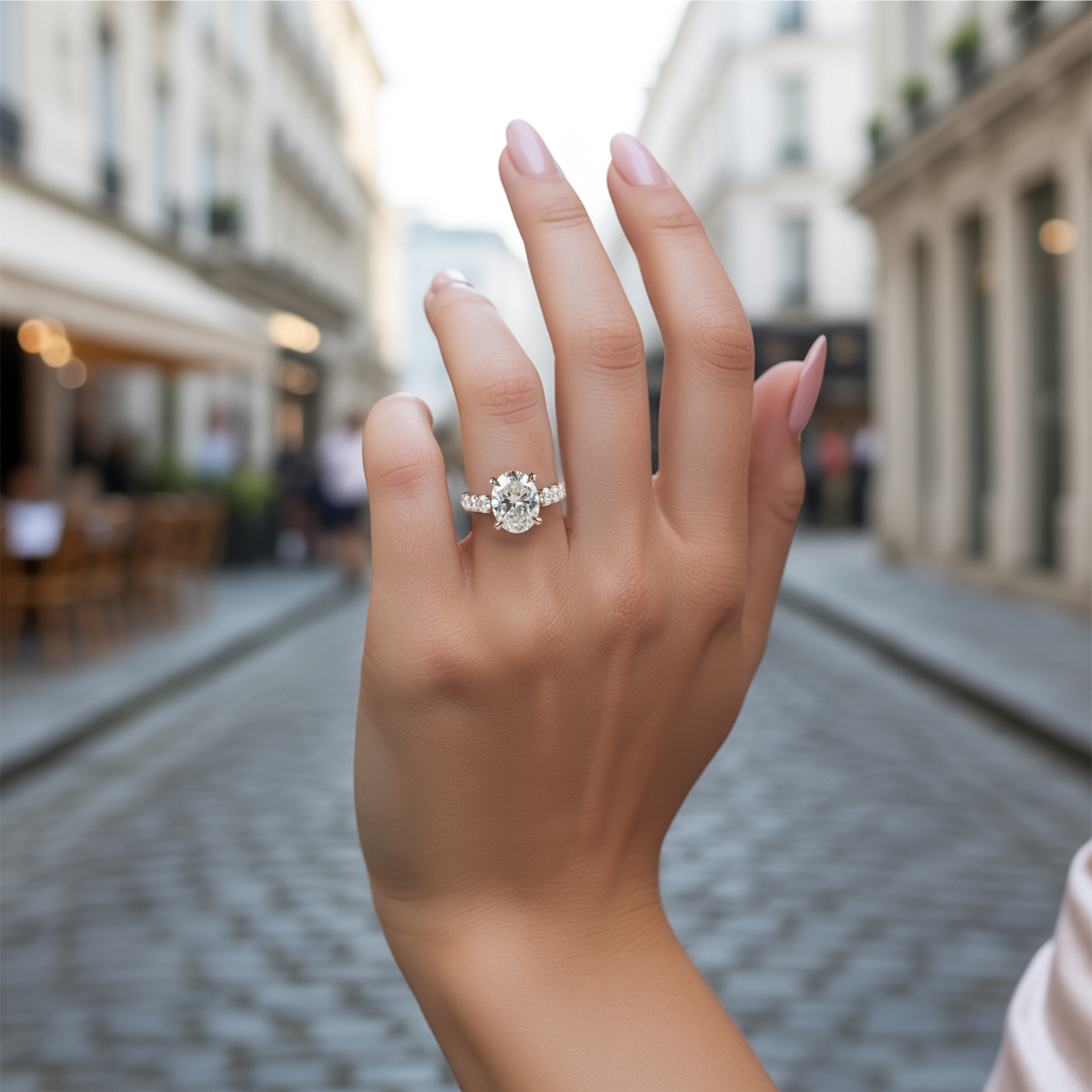 The Celestine 4CT Moissanite Ring