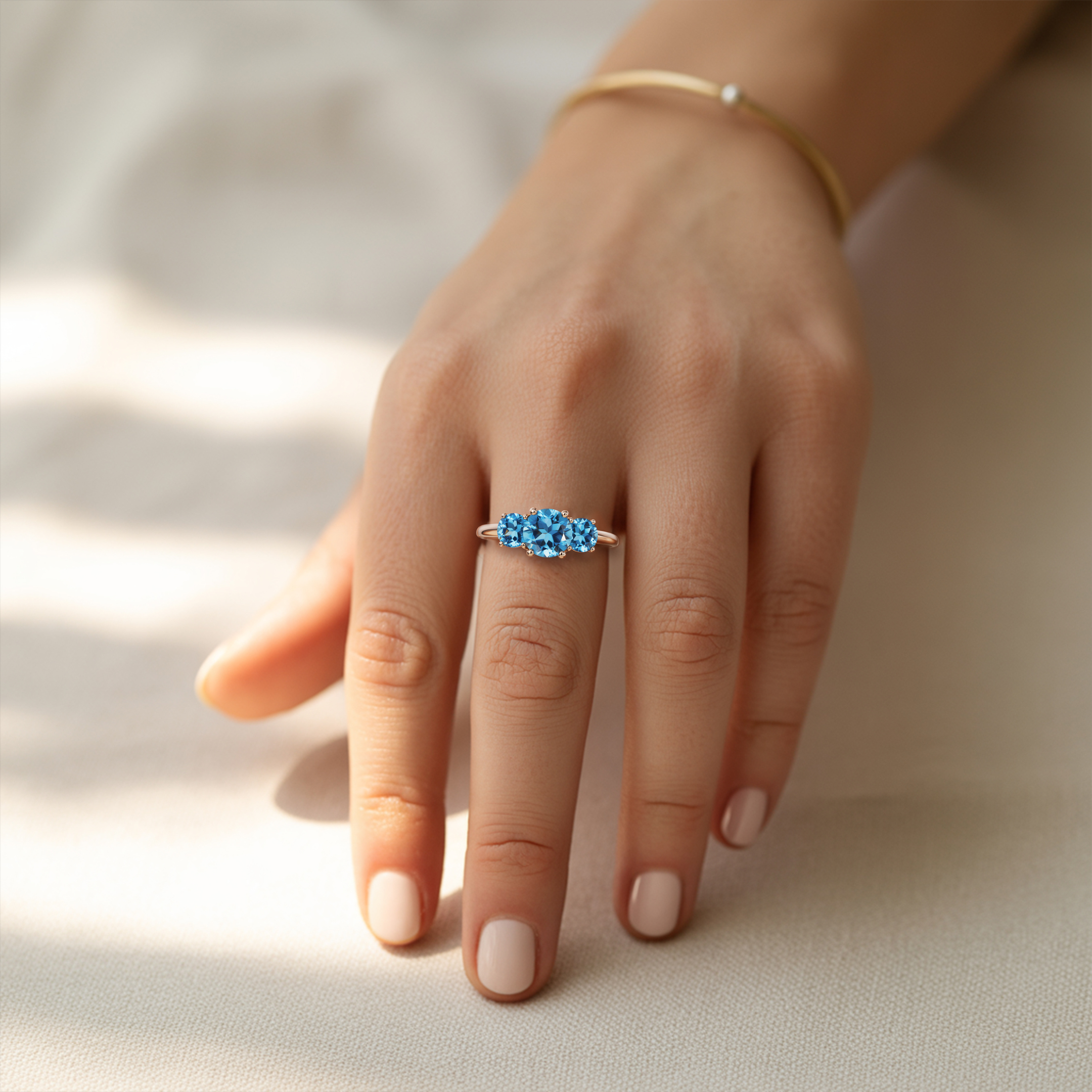The Bethany - Three Stone Moissanite Ring
