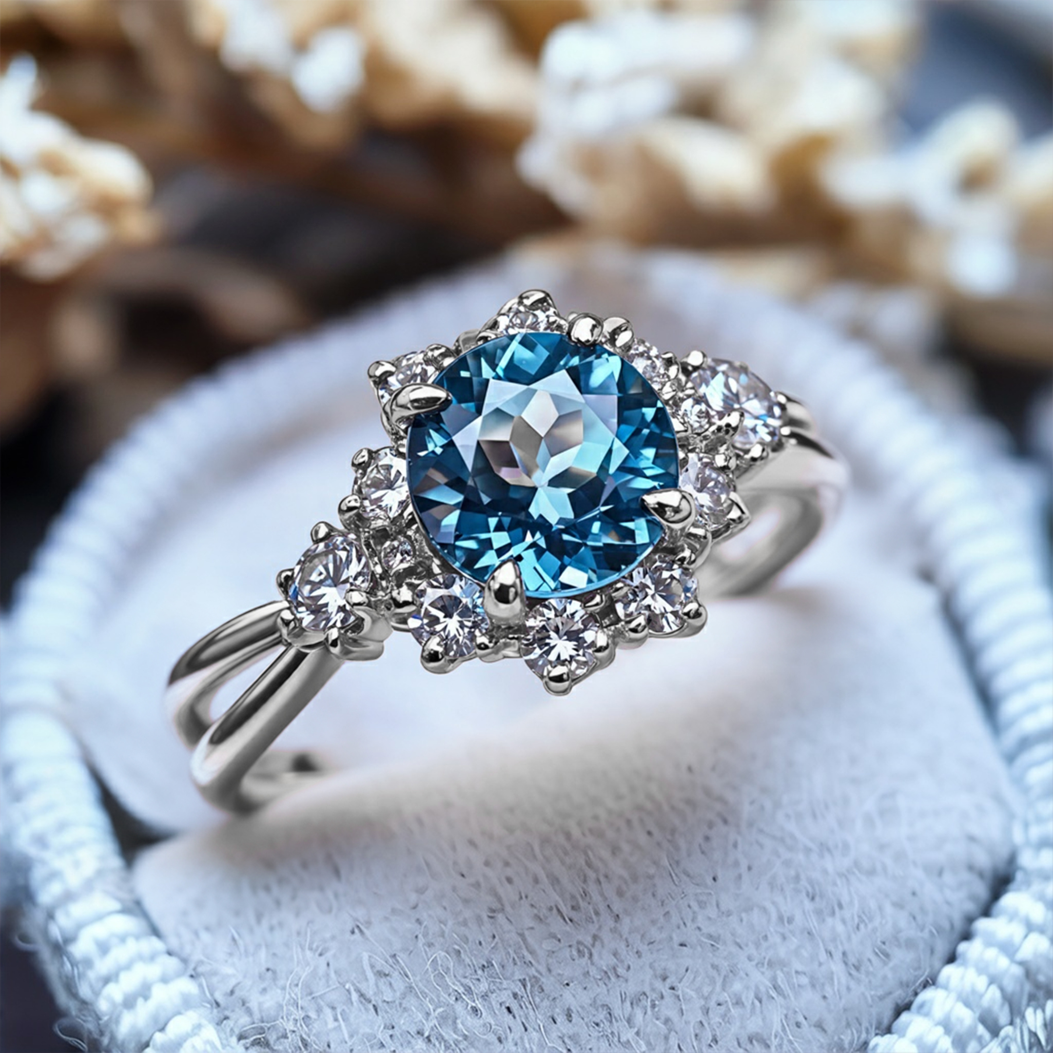 The Bethany - Split Shank Moissanite Ring