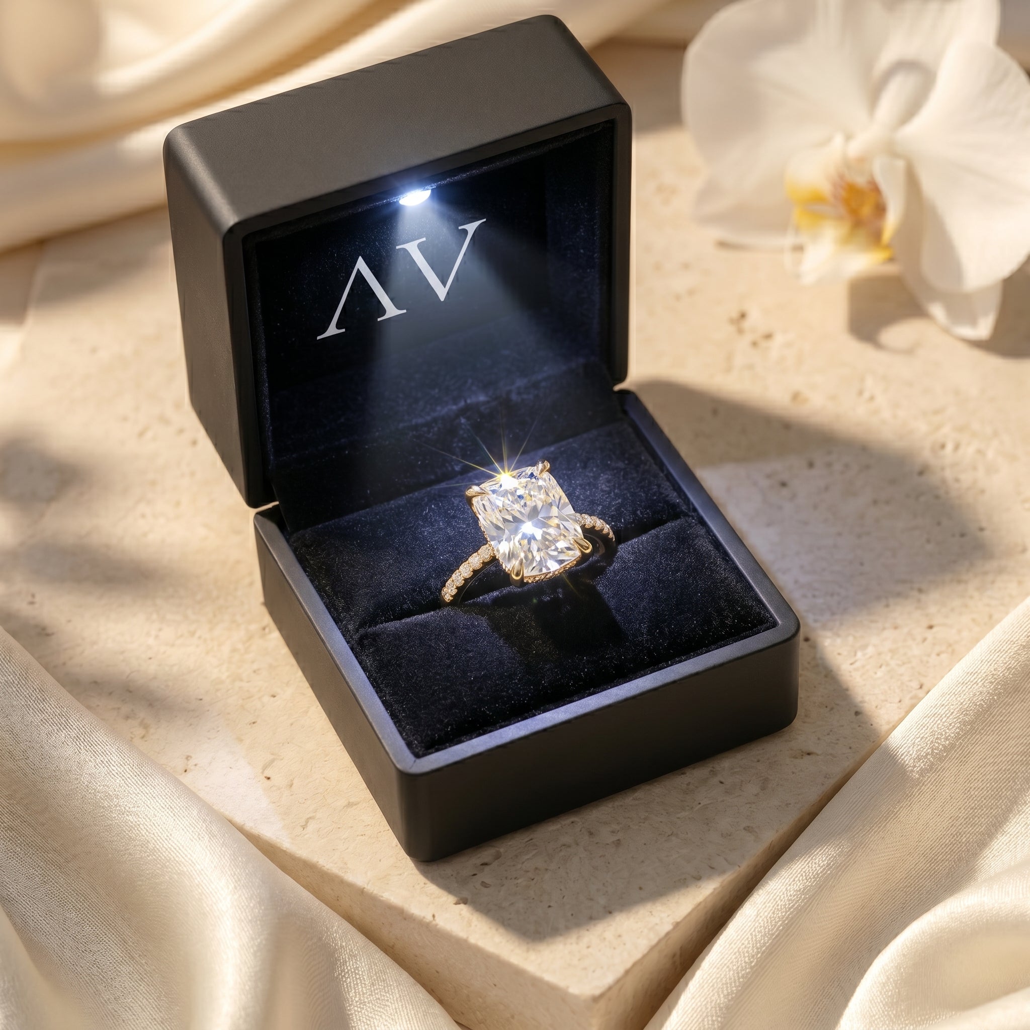 AI0009-CSR-3CT-PAVE-SOLIT - Premium LED Gift Box Presentation
