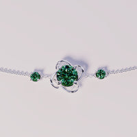 May Emerald Birthstone Bracelet - S925 Sterling Silver