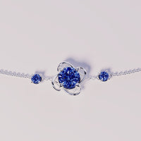 September Sapphire Birthstone Bracelet - S925 Sterling Silver