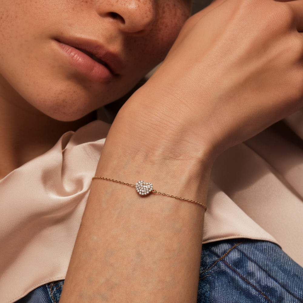 To My Beautiful Mom | Diamond Heart Bracelet | From Son