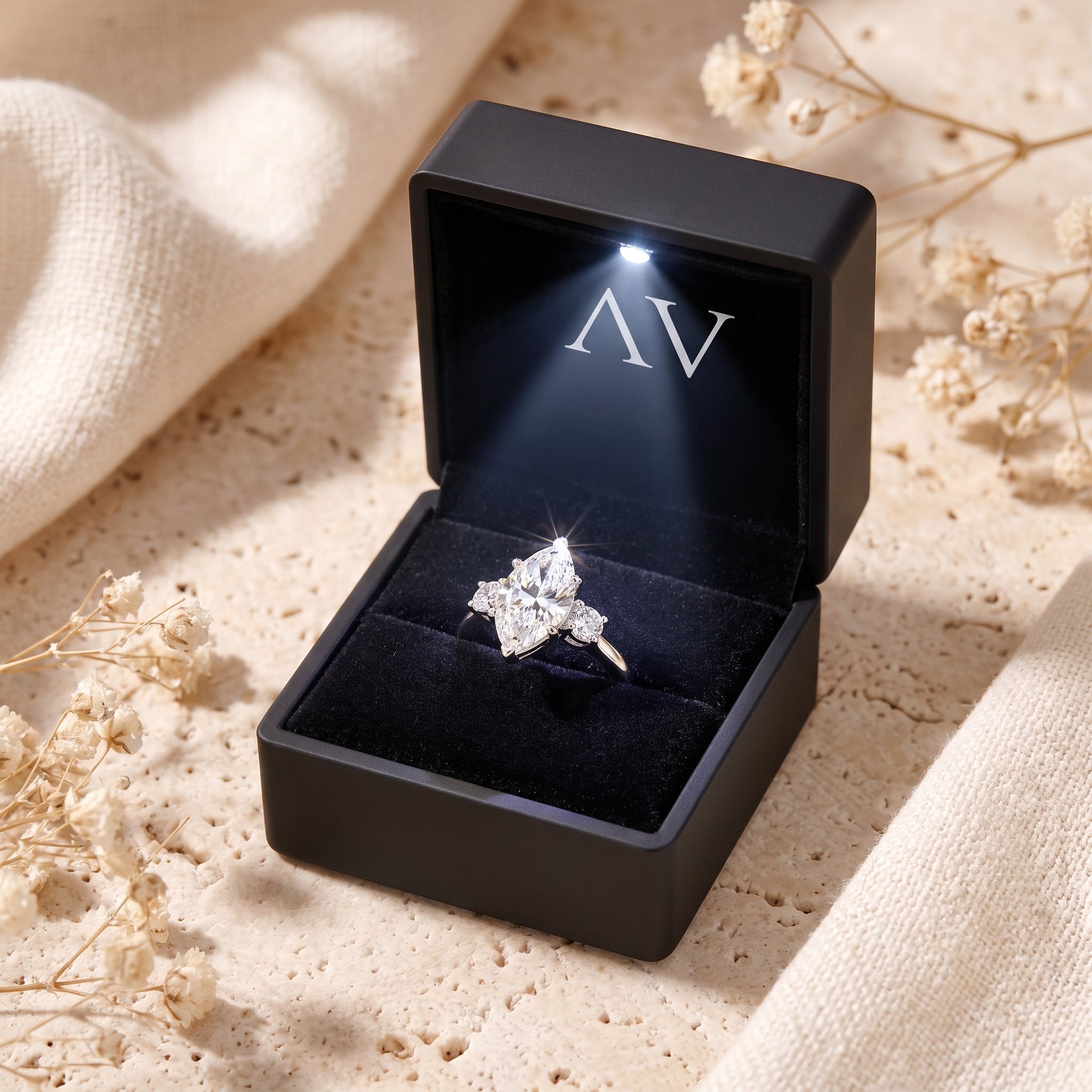 YLQ4588-rings - Premium LED Gift Box Presentation