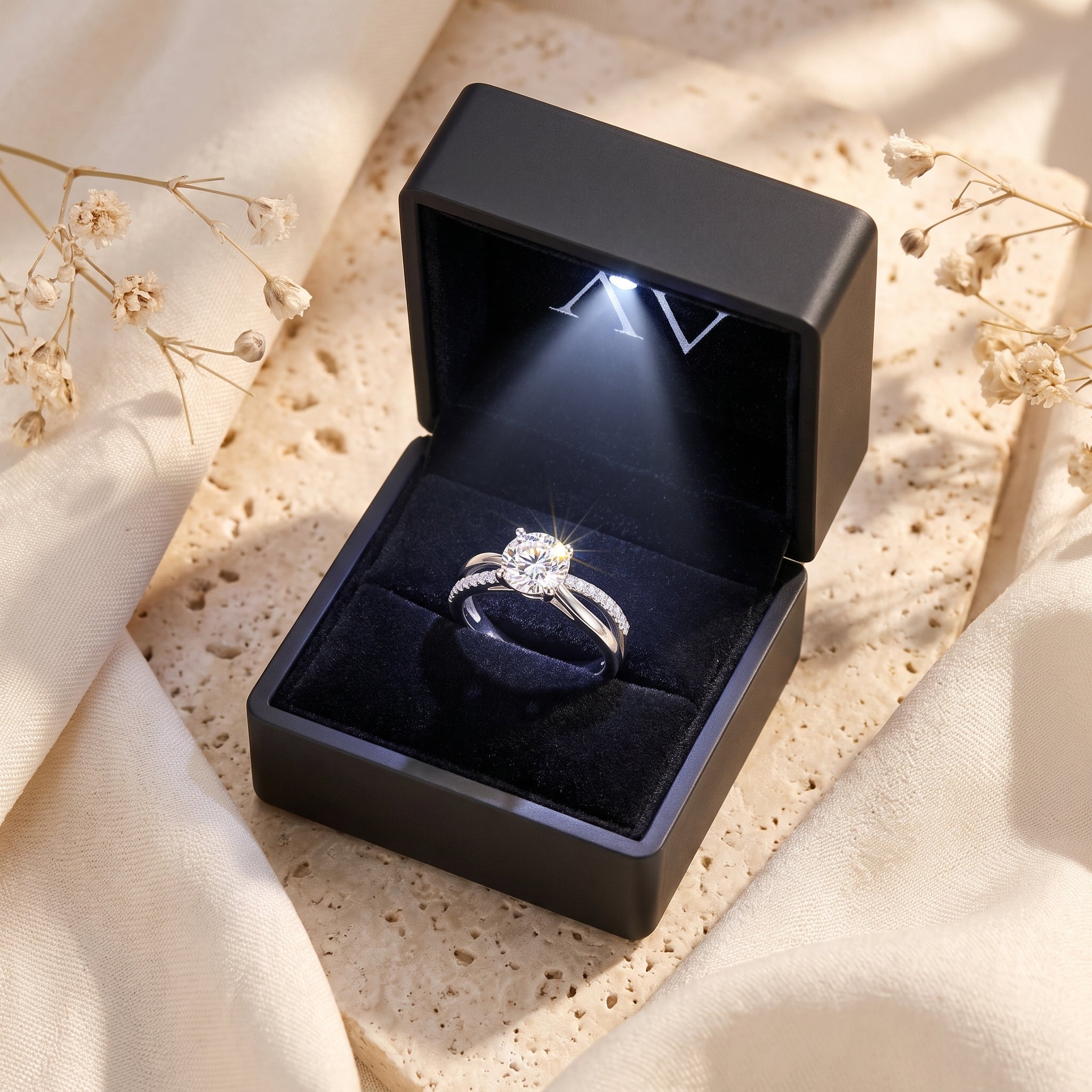 YLQ4597-rings - Premium LED Gift Box Presentation