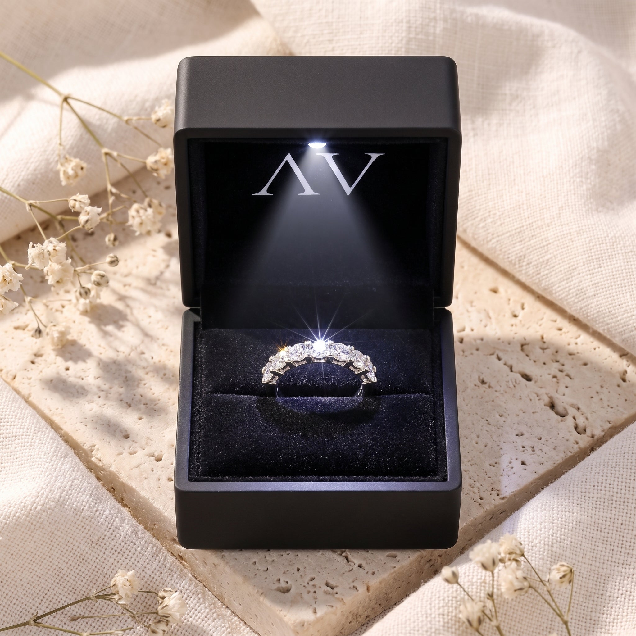 YLQ4849-rings - Premium LED Gift Box Presentation