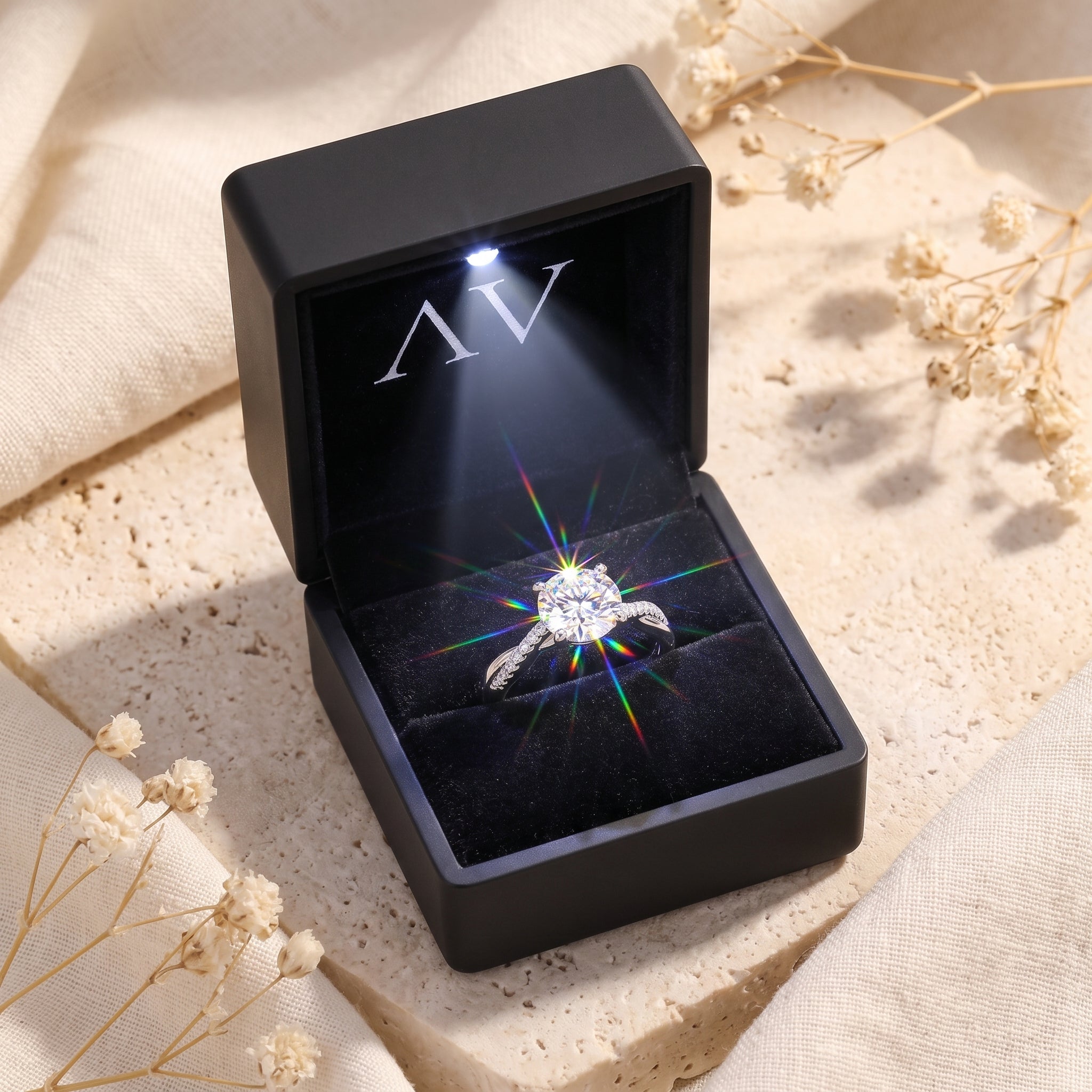 YLQ4857-rings - Premium LED Gift Box Presentation