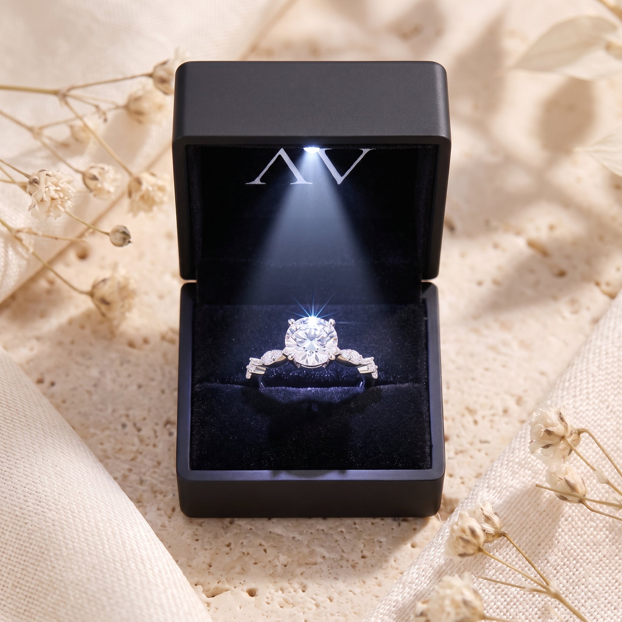 YLQ4858-rings - Premium LED Gift Box Presentation