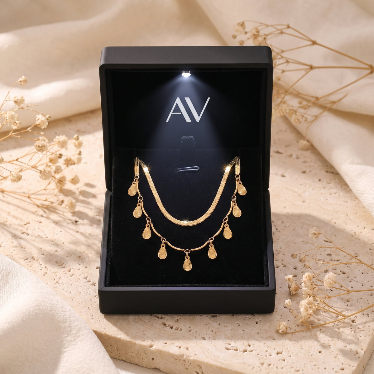 YLQ49190-NECKLACE - Premium LED Gift Box Presentation