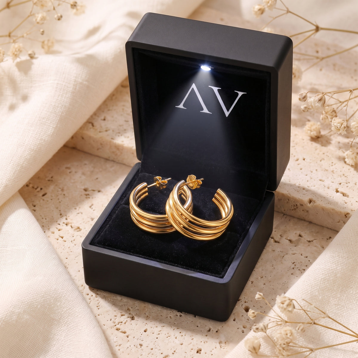 YLQ49222-earrings - Premium LED Gift Box Presentation