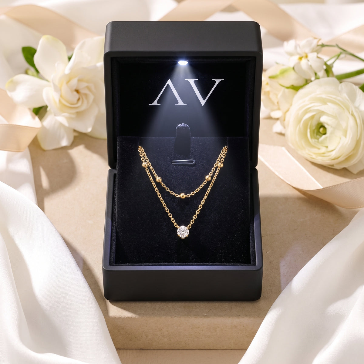 YLQ49368-NECKLACE - Premium LED Gift Box Presentation