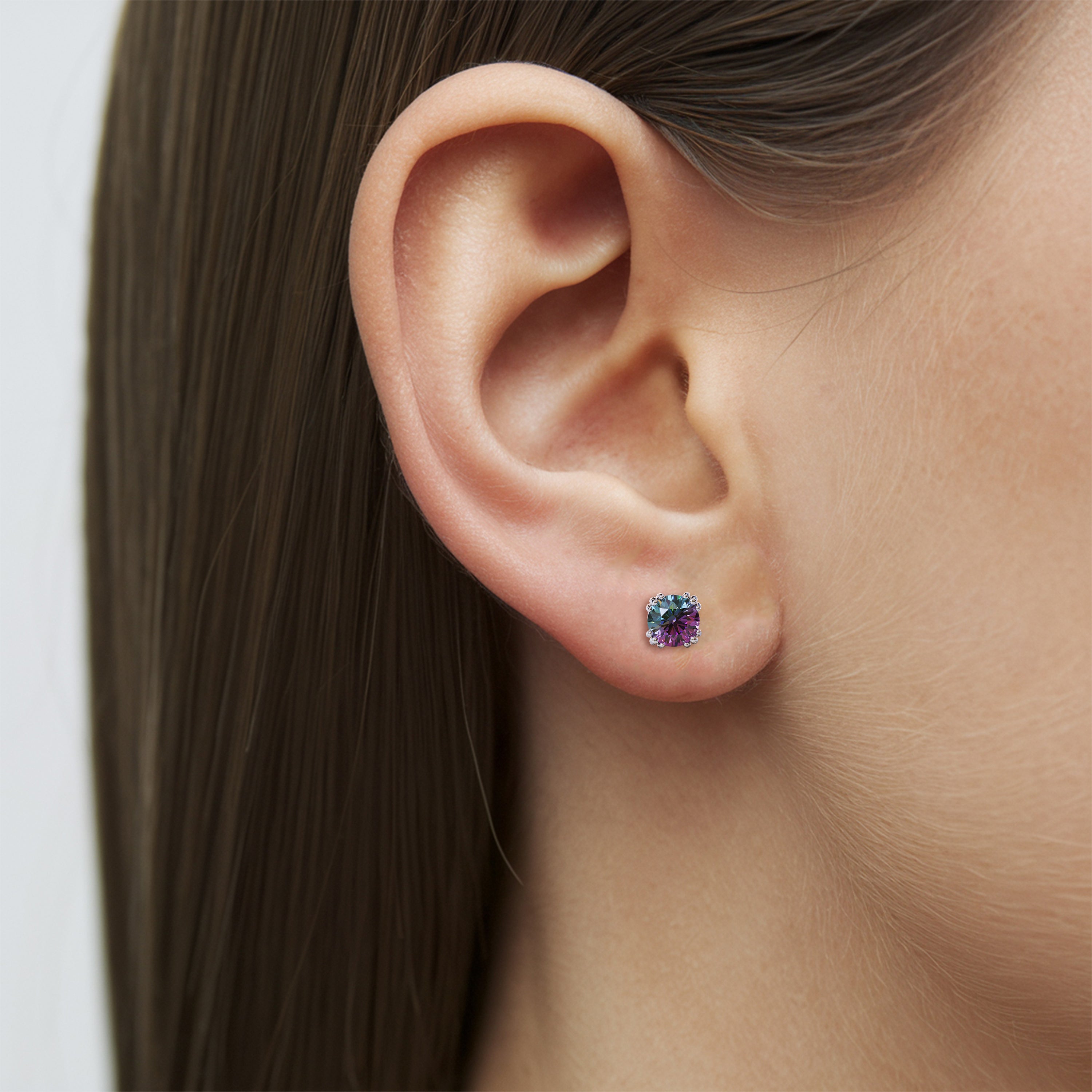 To My Beautiful Mom, From Daughter | Alexandrite Earrings - S925