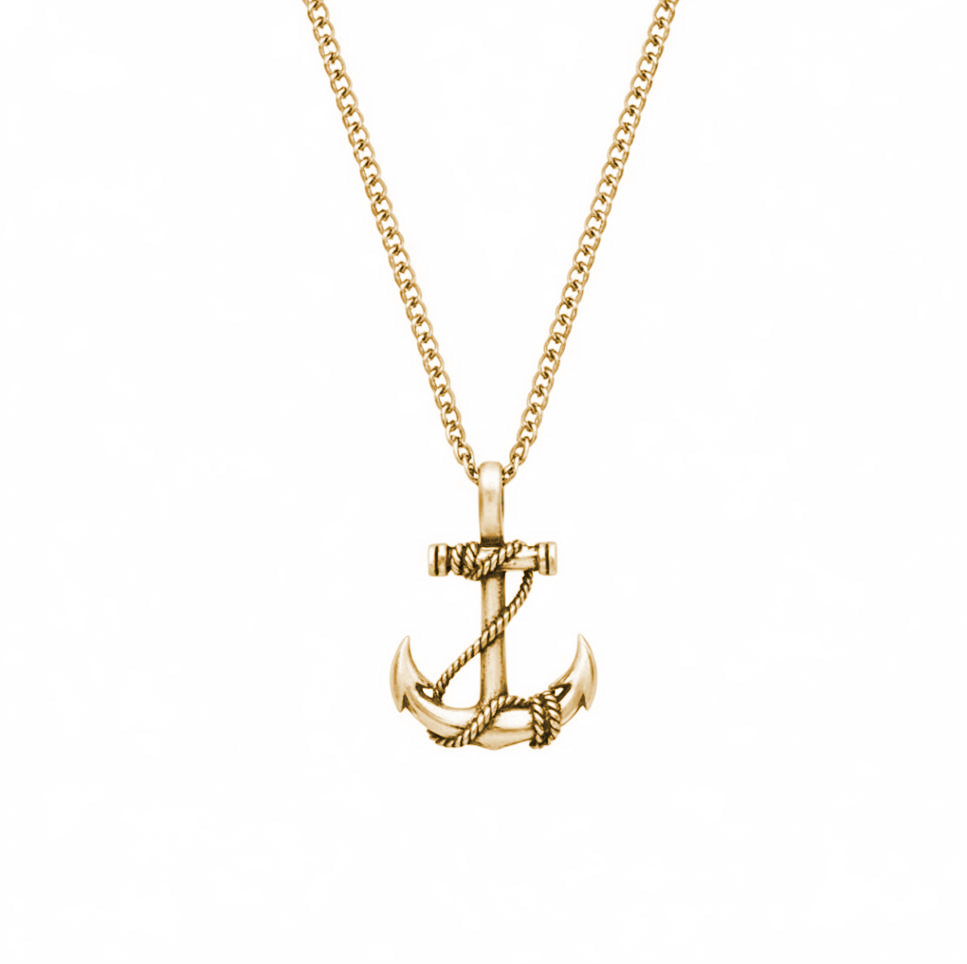 Men's Anchor Necklace - Stainless Steel