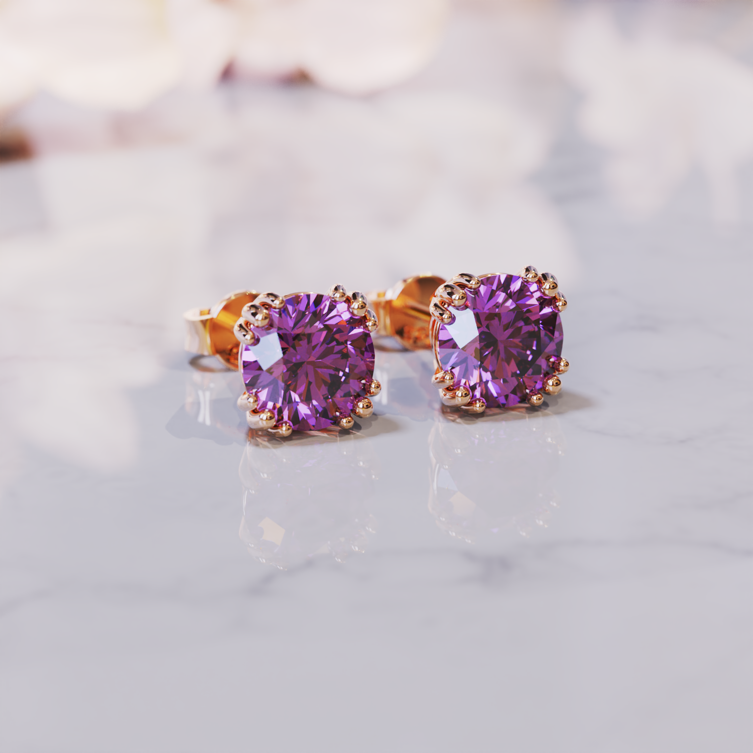 To My Beautiful Mom, From Daughter | Alexandrite Earrings - S925