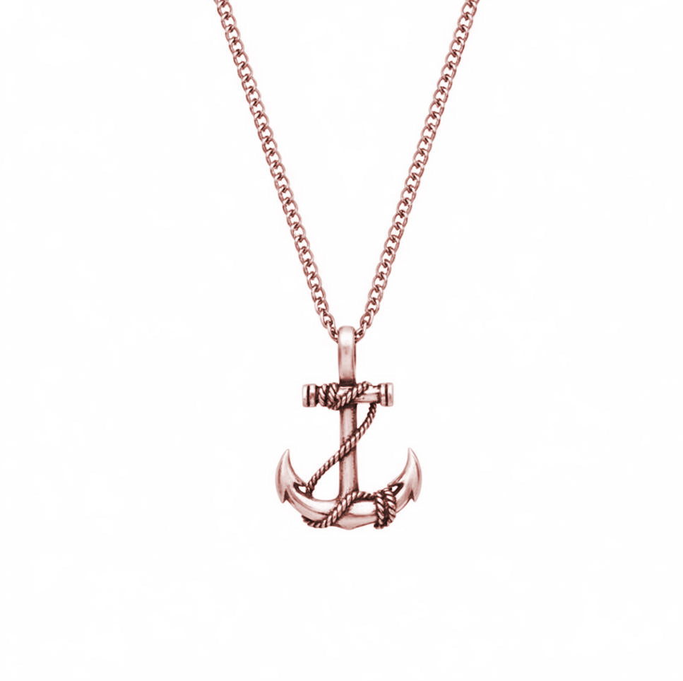 Men's Anchor Necklace - Stainless Steel