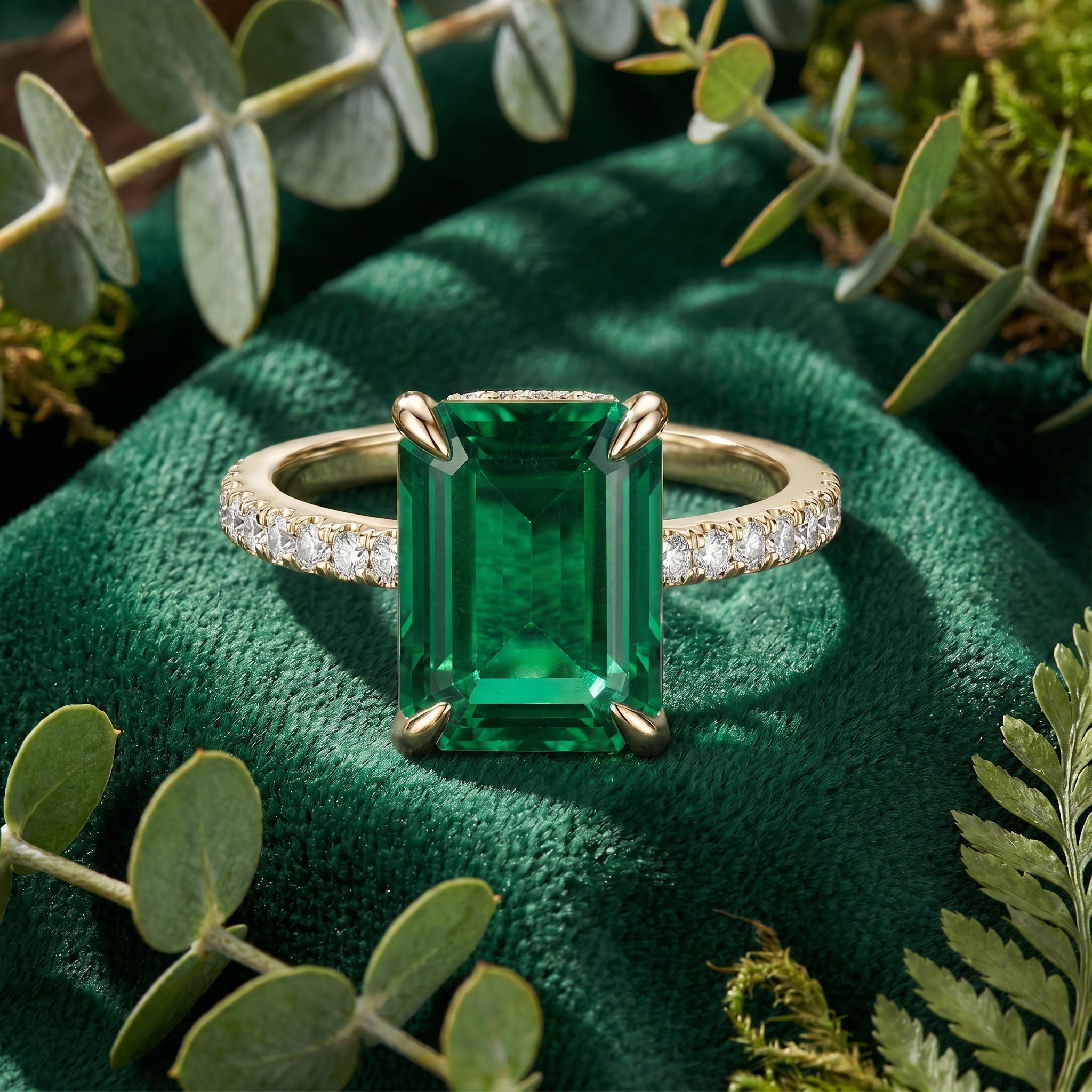 the-arista-radiant-ring-s925-sterling-silver in gold finish