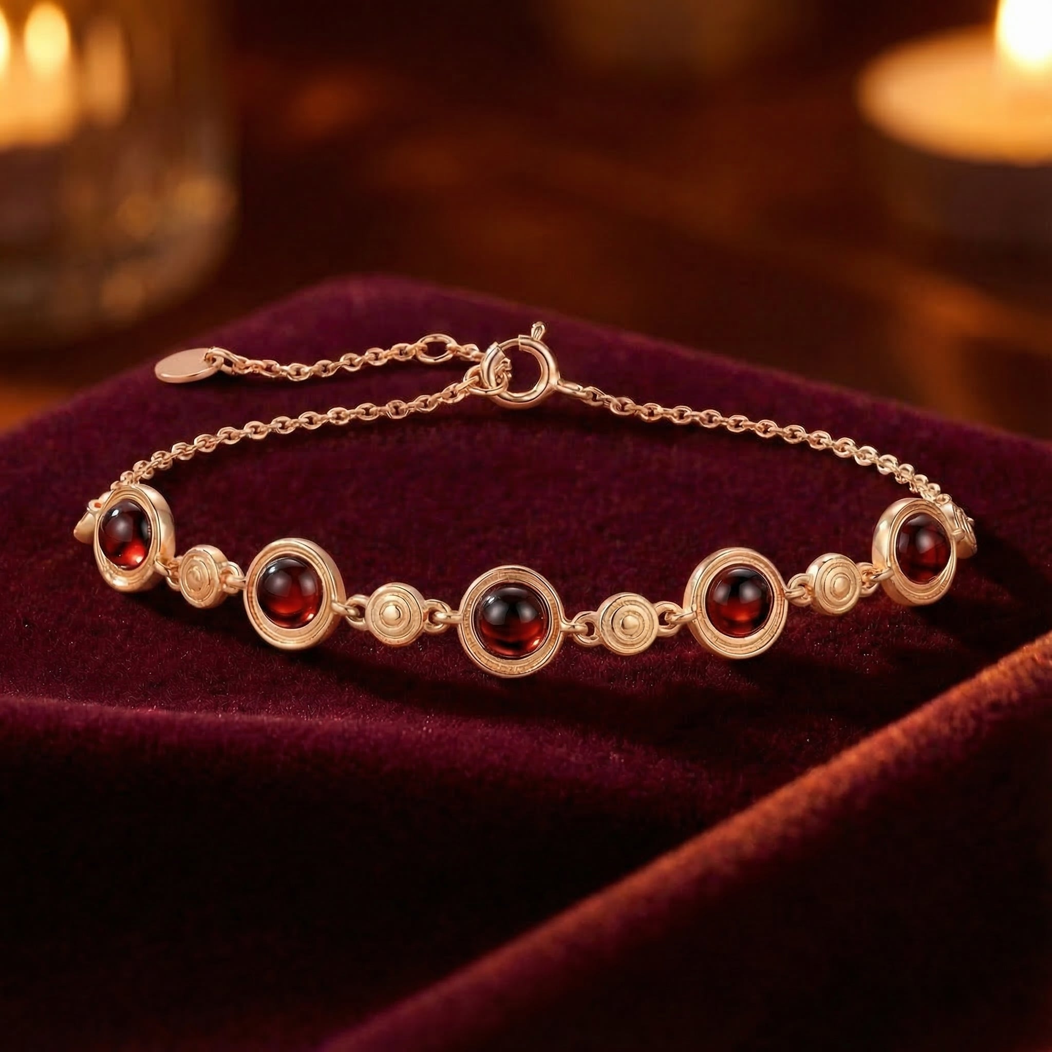 the-calyssa-station-bracelet-18k-gold-vermeil in rose gold finish